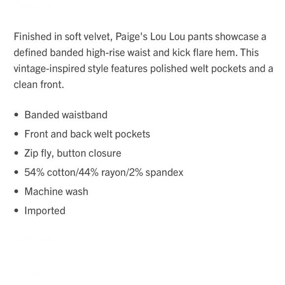 NWOT Paige Claudine High Rise Flare - Picture 16 of 16